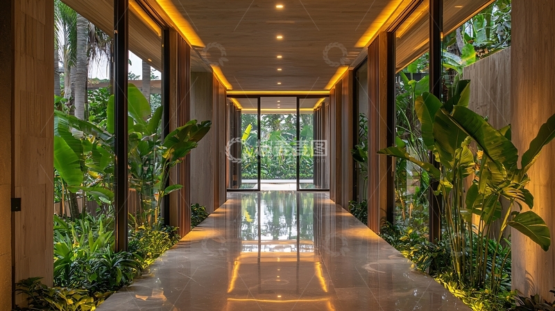 高清大图下载【趣麦麦图】现代简约长廊