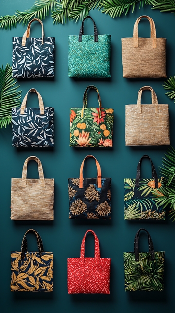 多种花纹手提袋