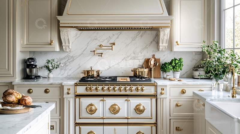 高清大图下载【趣麦麦图】法式乡村风格厨房