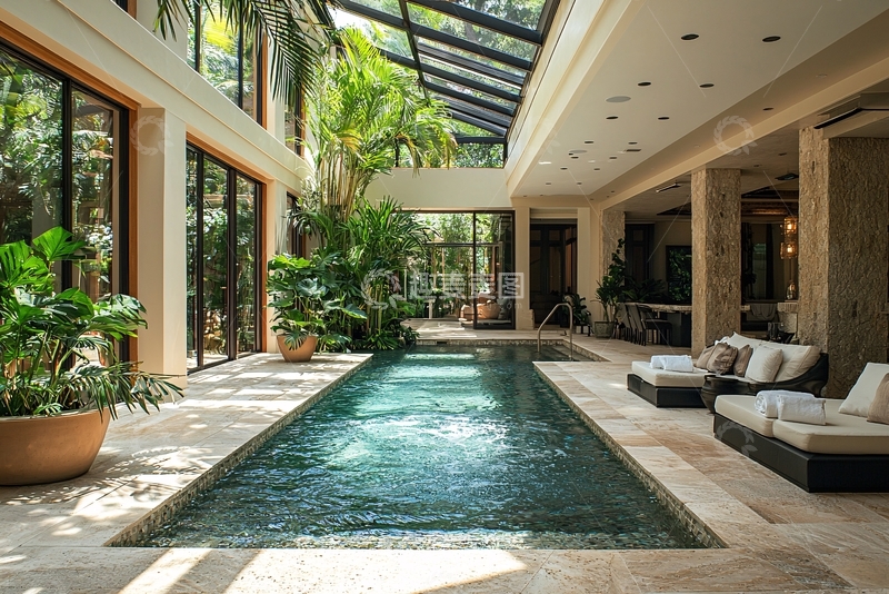 高清大图下载【趣麦麦图】室内泳池