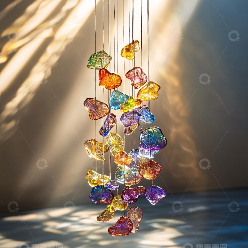 高清大图下载【趣麦麦图】彩色玻璃碎片吊灯