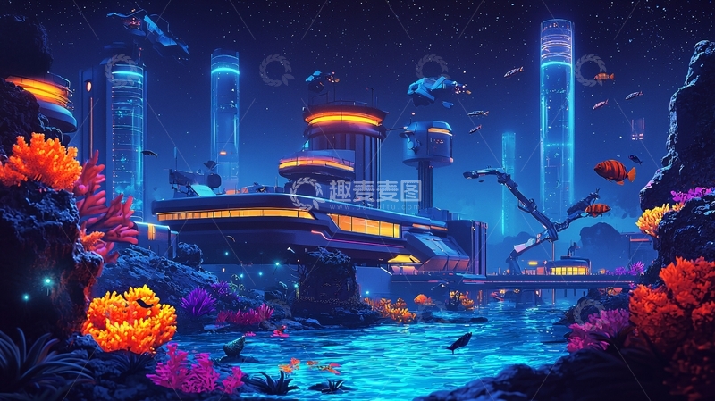 高清大图下载【趣麦麦图】未来都市