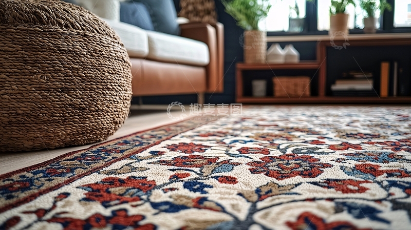 高清大图下载【趣麦麦图】温馨的室内地毯一角
