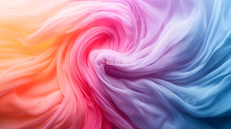 高清大图下载【趣麦麦图】彩色漩涡丝绸质感背景
