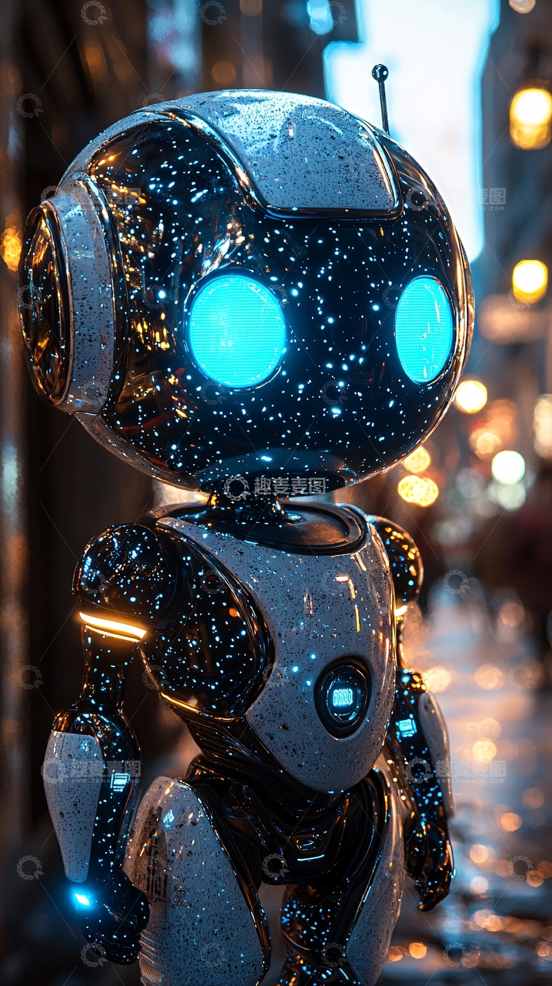 高清大图下载【趣麦麦图】可爱小机器人