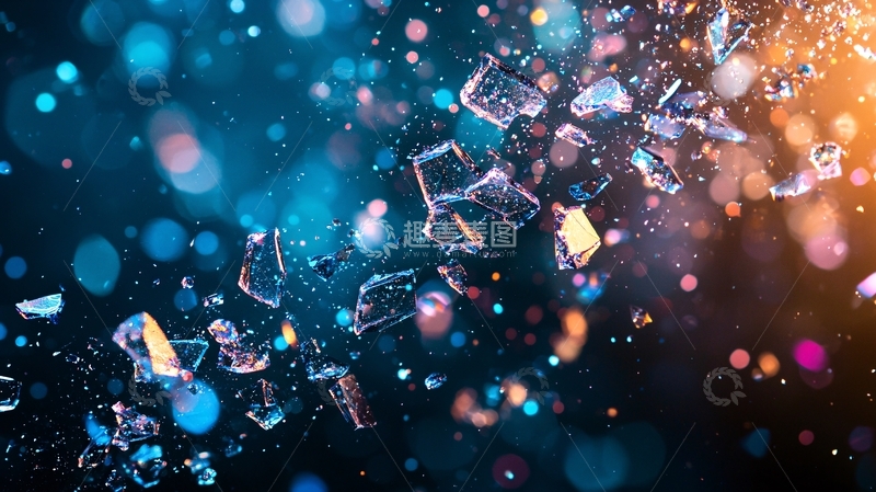 高清大图下载【趣麦麦图】冰块飞溅的瞬间