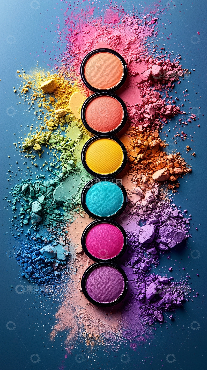 高清大图下载【趣麦麦图】彩虹眼影盘