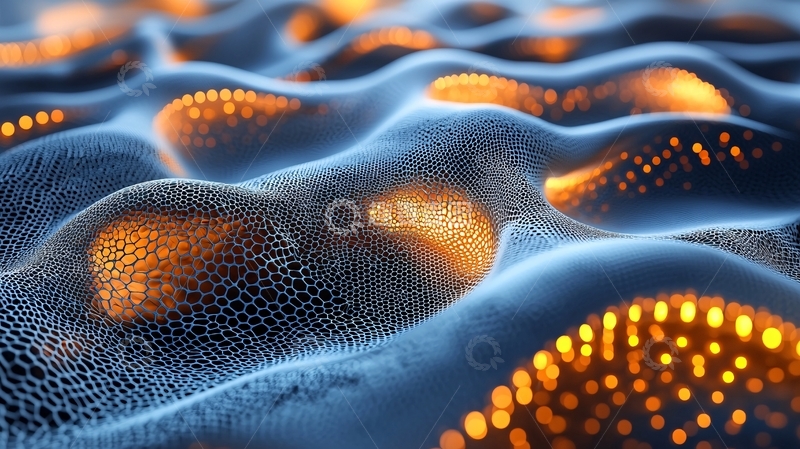 高清大图下载【趣麦麦图】蓝色波浪纹理