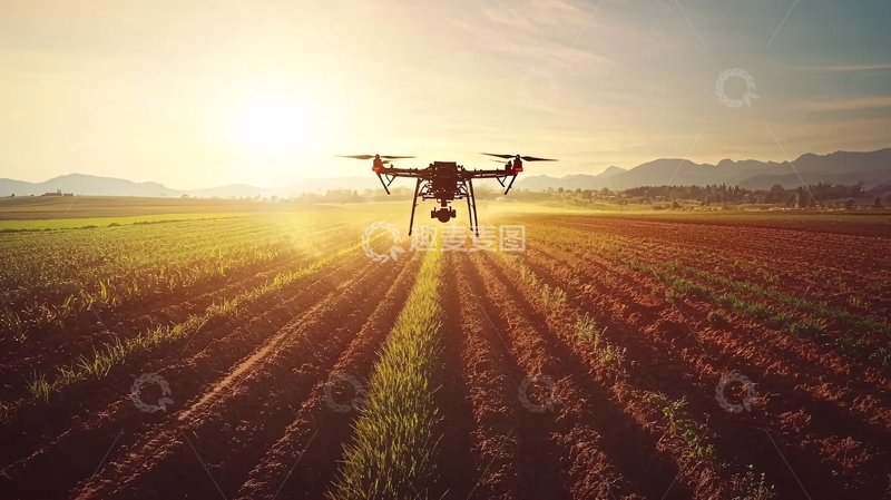 高清大图下载【趣麦麦图】无人机农业作业