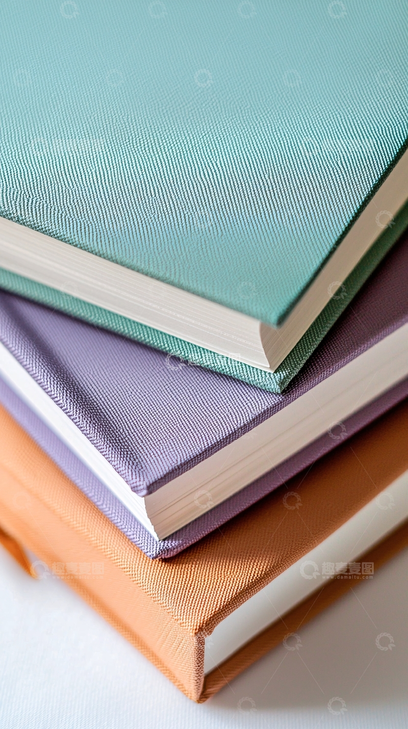 高清大图下载【趣麦麦图】三本颜色柔和的笔记本