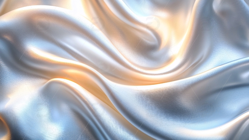 银色流动丝绸光泽质感