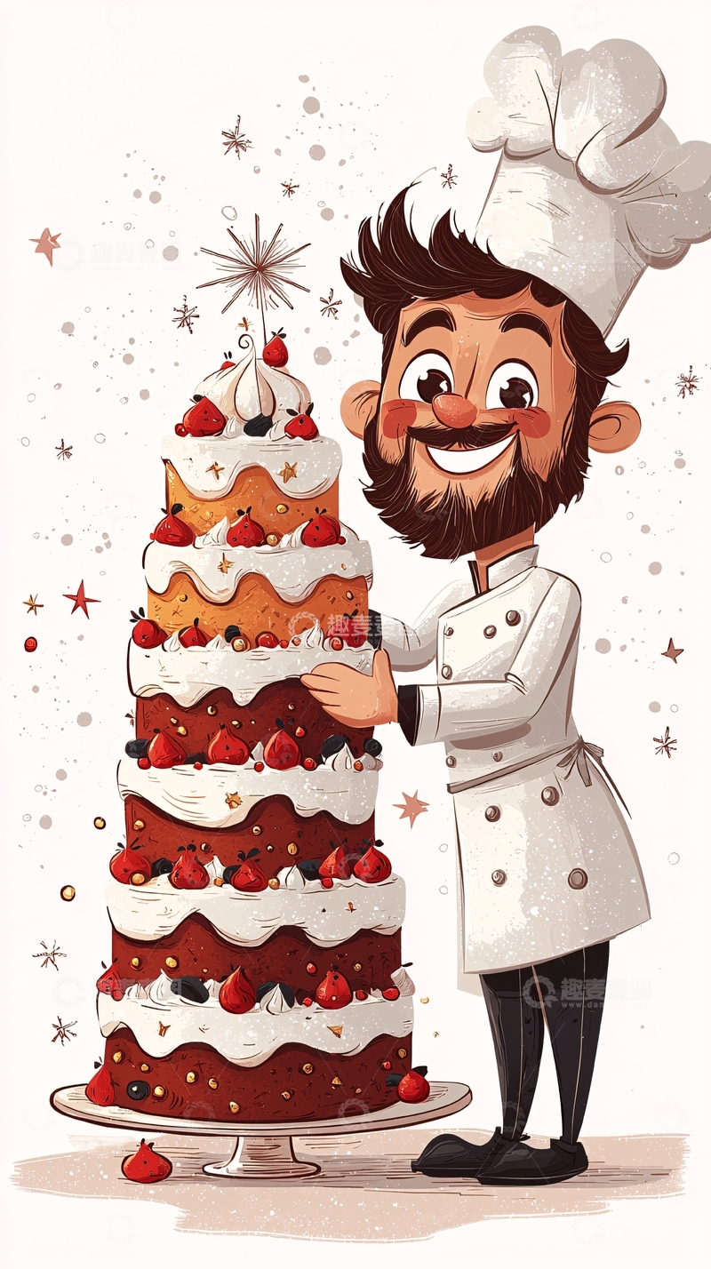 高清大图下载【趣麦麦图】卡通厨师