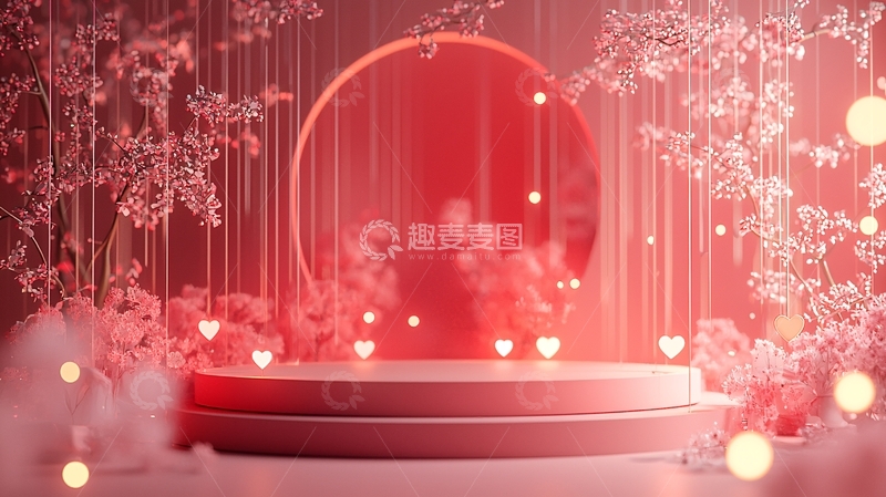 高清大图下载【趣麦麦图】粉色浪漫背景1