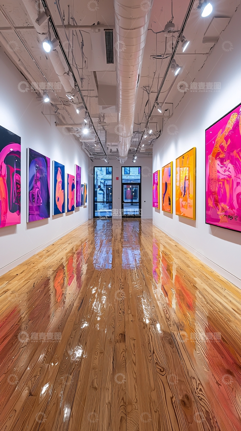 高清大图下载【趣麦麦图】艺术画廊内部视角