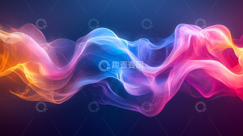 高清大图下载【趣麦麦图】彩色烟雾飘带