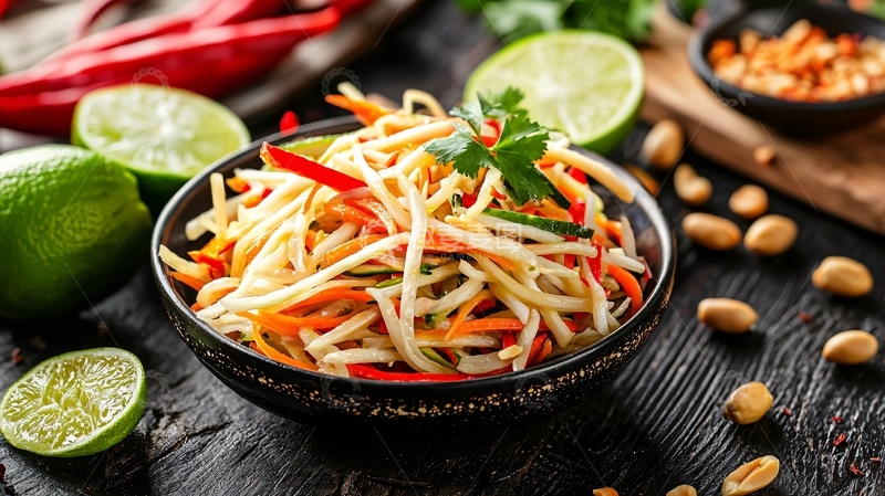 高清大图下载【趣麦麦图】美味爽口青芒果沙拉