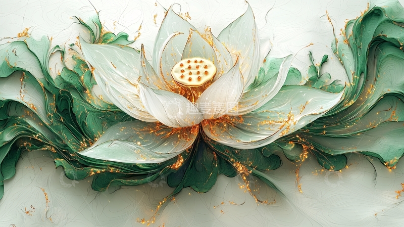 高清大图下载【趣麦麦图】水墨荷花背景