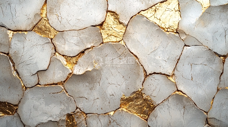 高清大图下载【趣麦麦图】白色石头金色镶嵌