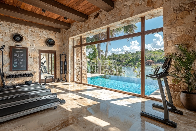 高清大图下载【趣麦麦图】高端别墅健身房