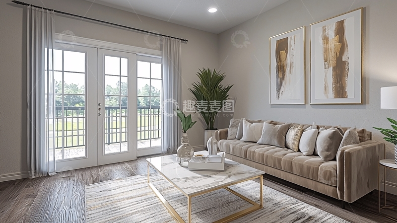 高清大图下载【趣麦麦图】现代简约客厅设计