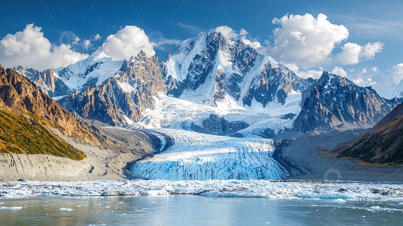 高清大图下载【趣麦麦图】冰川与雪山壮丽景色