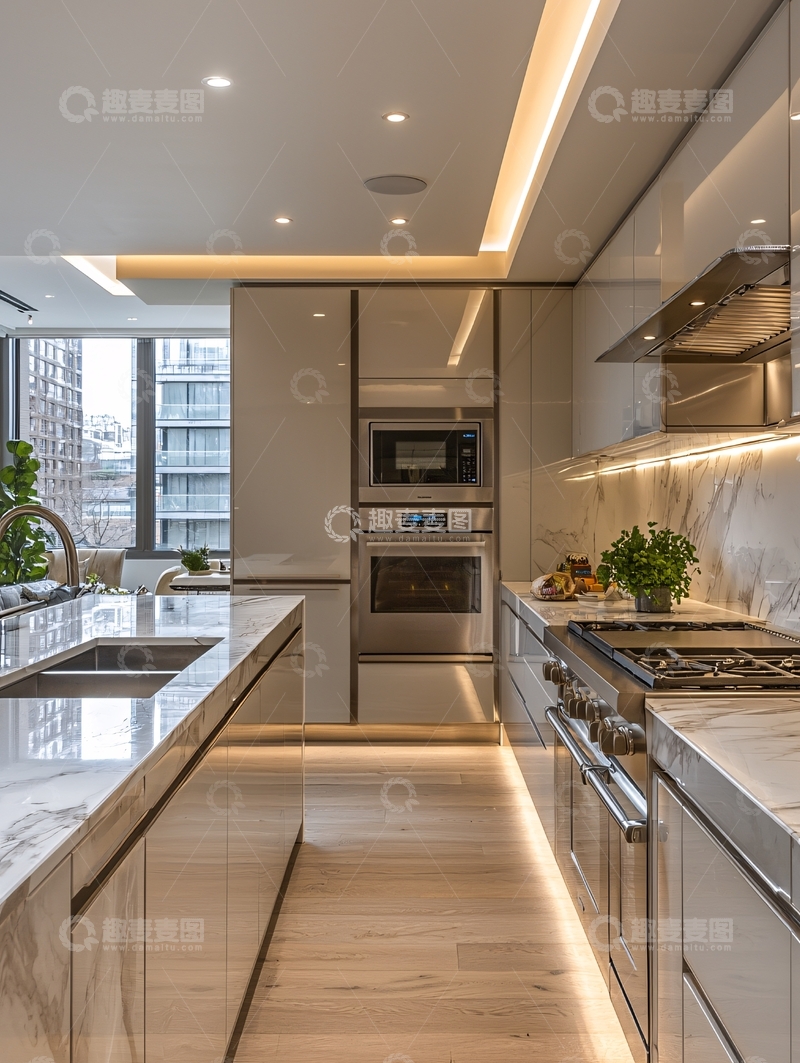 高清大图下载【趣麦麦图】现代简约风格厨房22