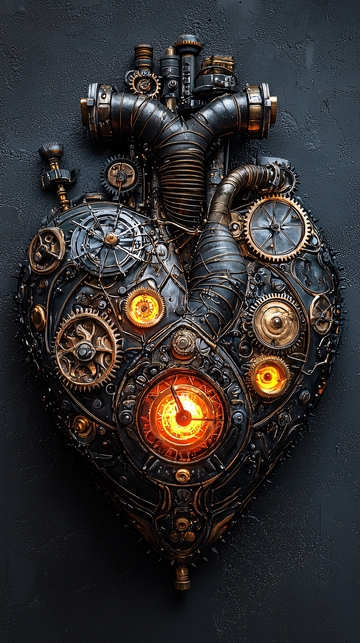 蒸汽朋克风格机械心脏