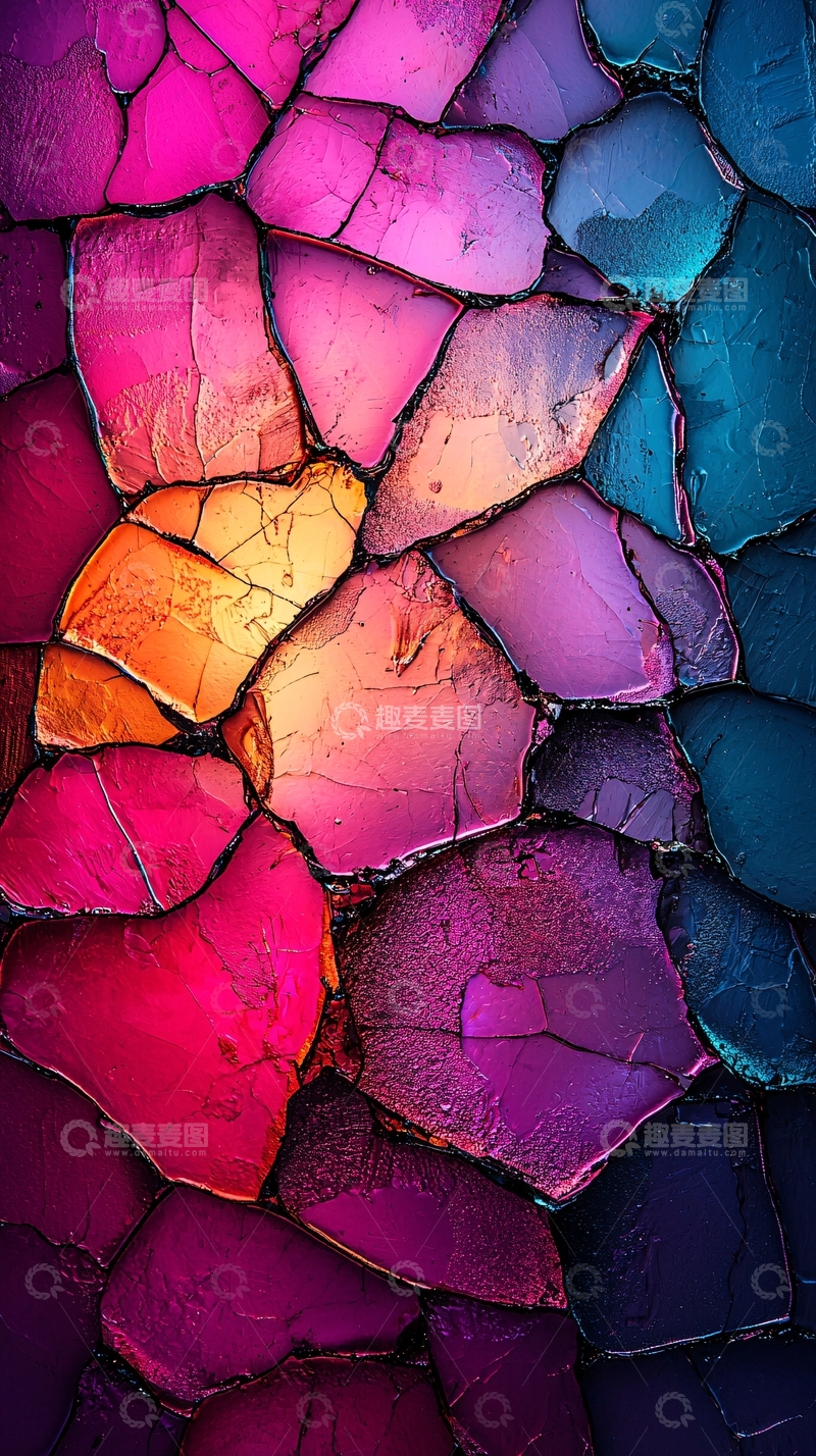 高清大图下载【趣麦麦图】色彩斑斓的岩石纹理