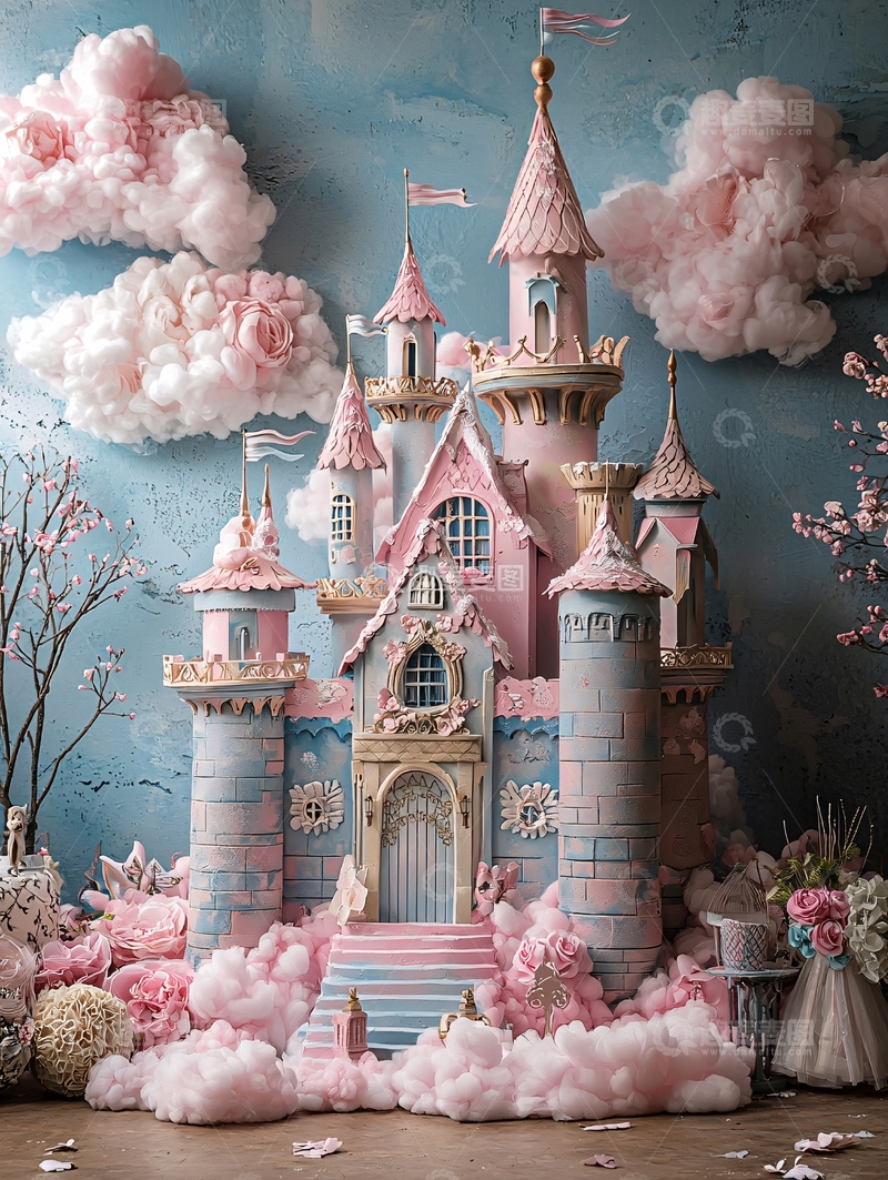 高清大图下载【趣麦麦图】粉色梦幻城堡