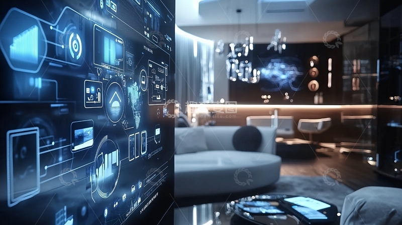 高清大图下载【趣麦麦图】智能家居控制面板