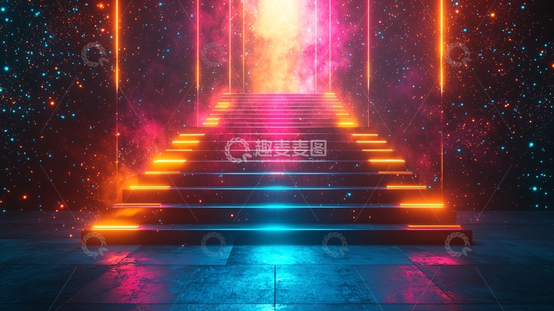 高清大图下载【趣麦麦图】通往奇幻世界的阶梯