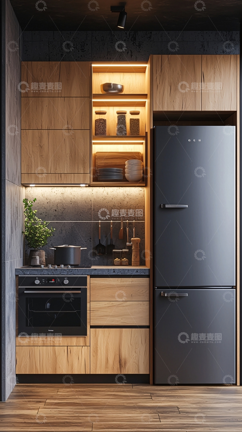 高清大图下载【趣麦麦图】现代简约厨房实景