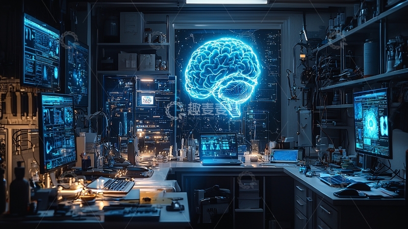 高清大图下载【趣麦麦图】科技感十足的实验室场景