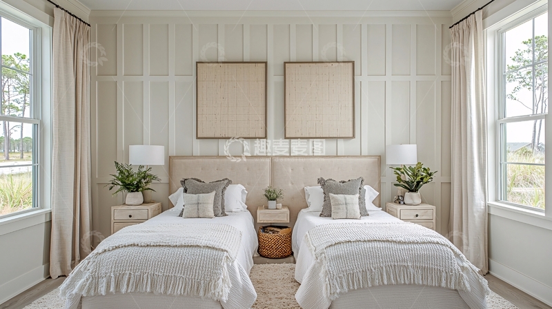 高清大图下载【趣麦麦图】简约温馨双人卧室