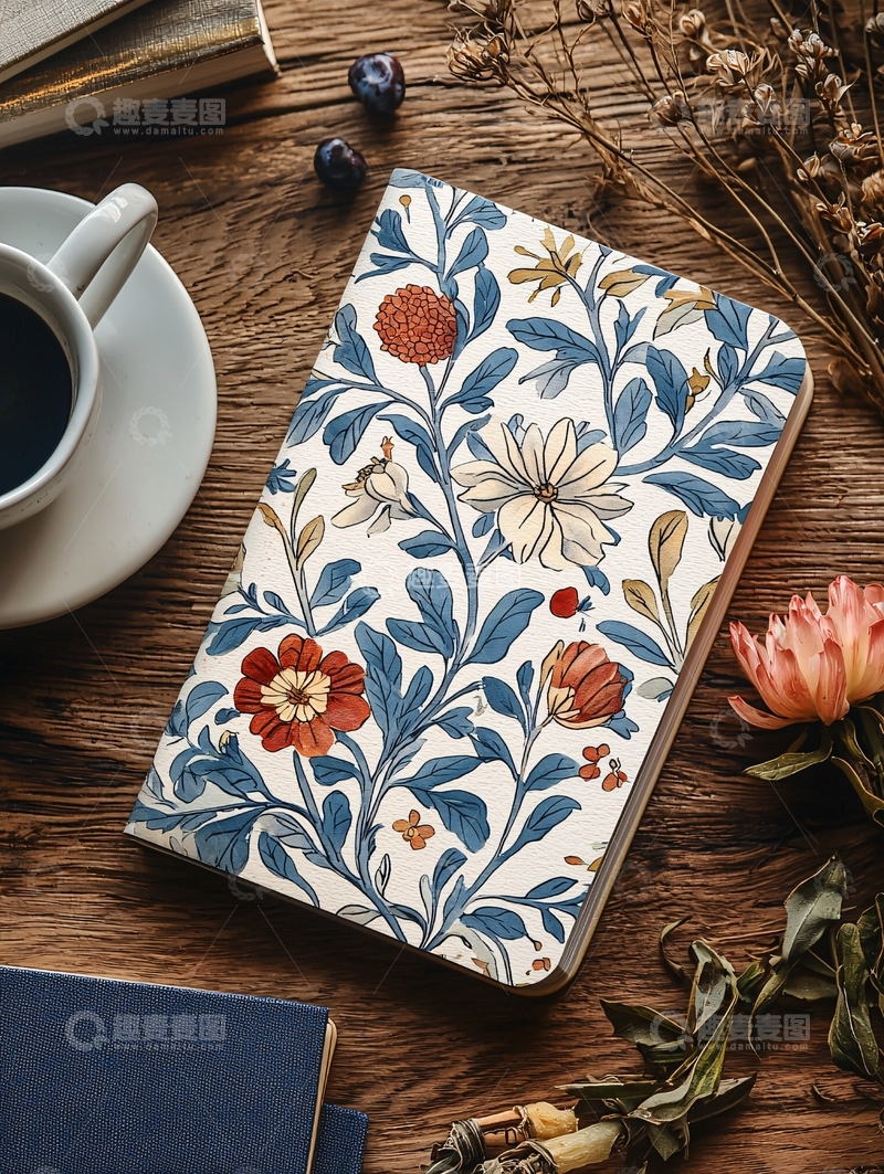 高清大图下载【趣麦麦图】花卉图案笔记本