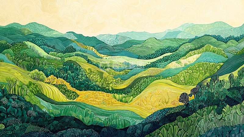 高清大图下载【趣麦麦图】-绿色山峦