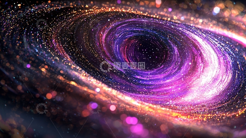 高清大图下载【趣麦麦图】绚丽多彩的宇宙星云漩涡