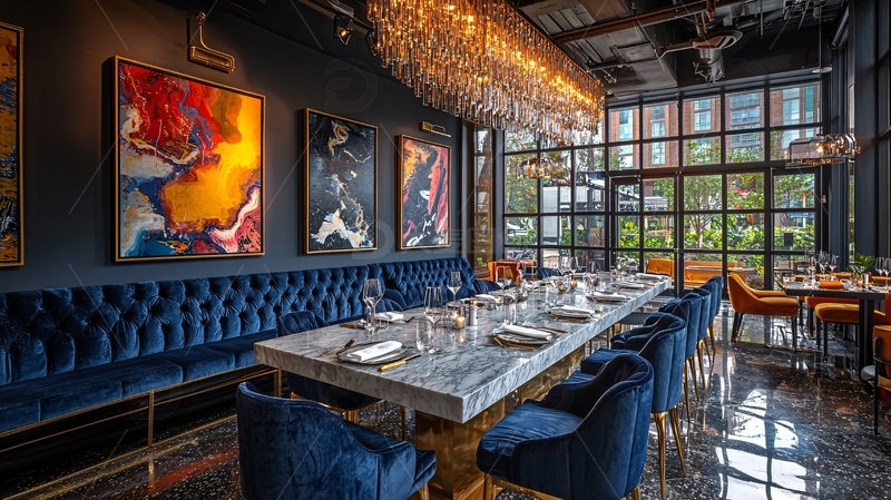 高端餐厅长桌私宴