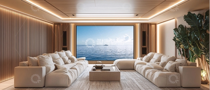 高清大图下载【趣麦麦图】豪华游艇影音室