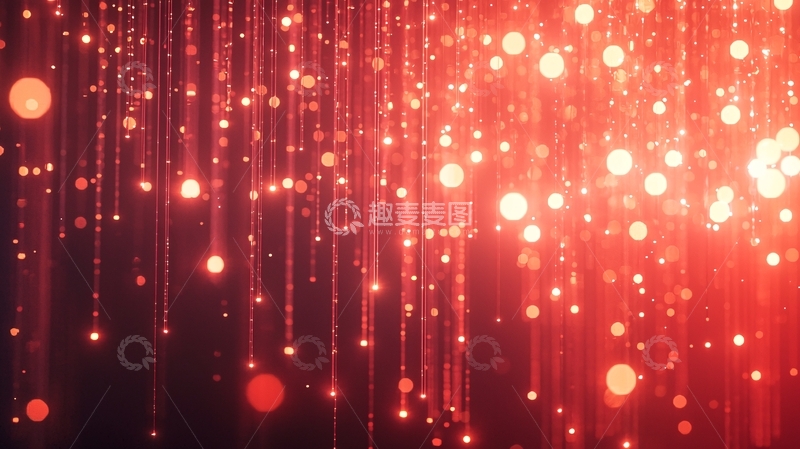 高清大图下载【趣麦麦图】红色光点如雨落下