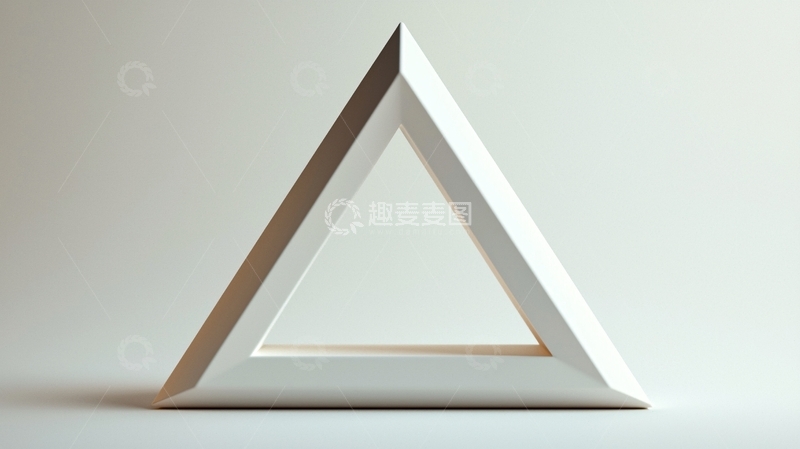 高清大图下载【趣麦麦图】白色三角形几何体