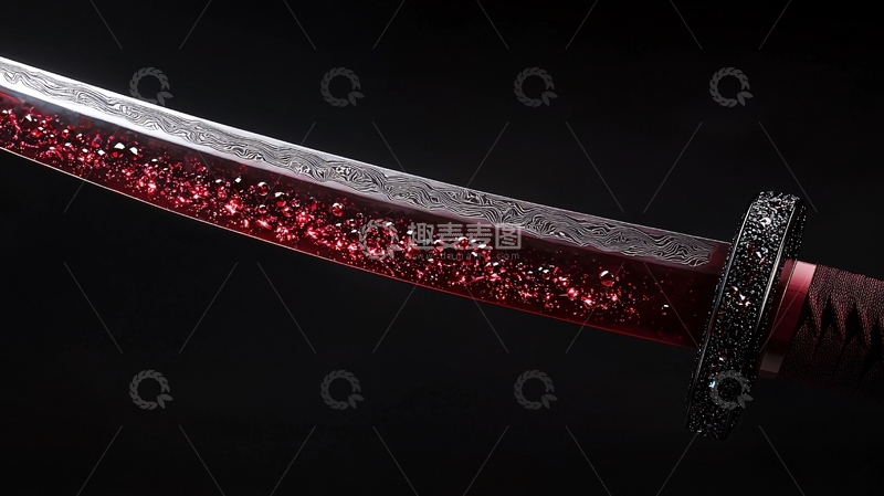 高清大图下载【趣麦麦图】暗红色宝剑