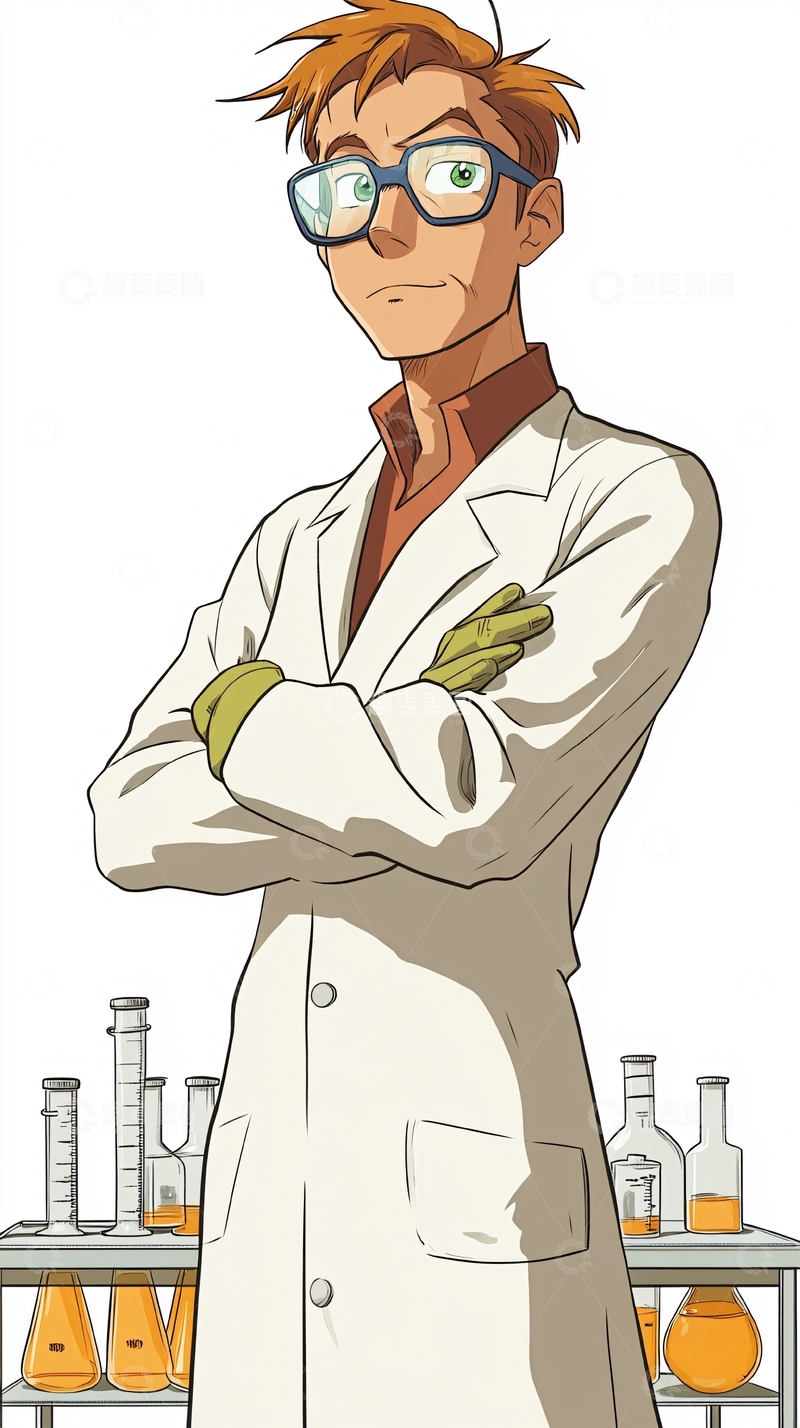 高清大图下载【趣麦麦图】动漫科学家