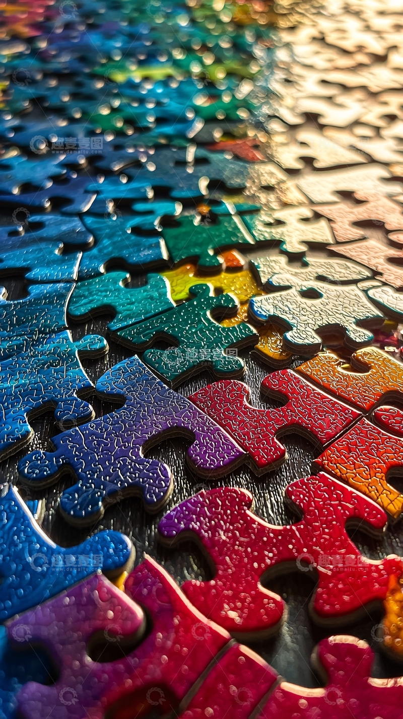 高清大图下载【趣麦麦图】彩色拼图