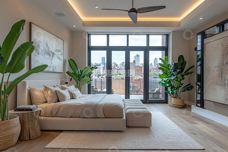 高清大图下载【趣麦麦图】现代简约卧室设计39