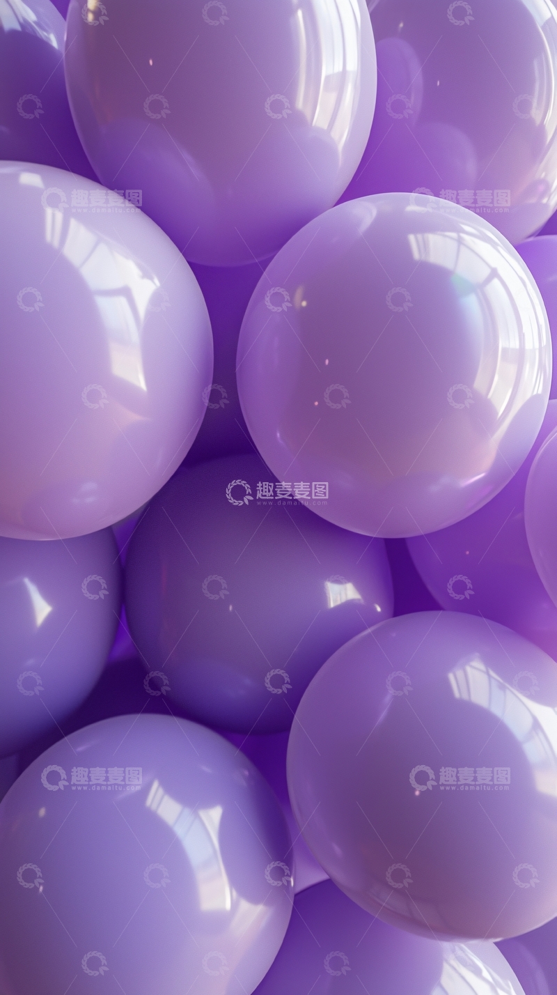 高清大图下载【趣麦麦图】薰衣草紫气球背景