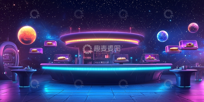 高清大图下载【趣麦麦图】太空酒吧
