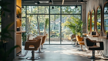 时尚简约理发店室内设计