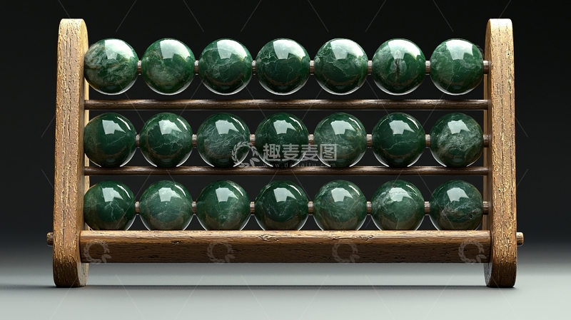 高清大图下载【趣麦麦图】玉石算盘