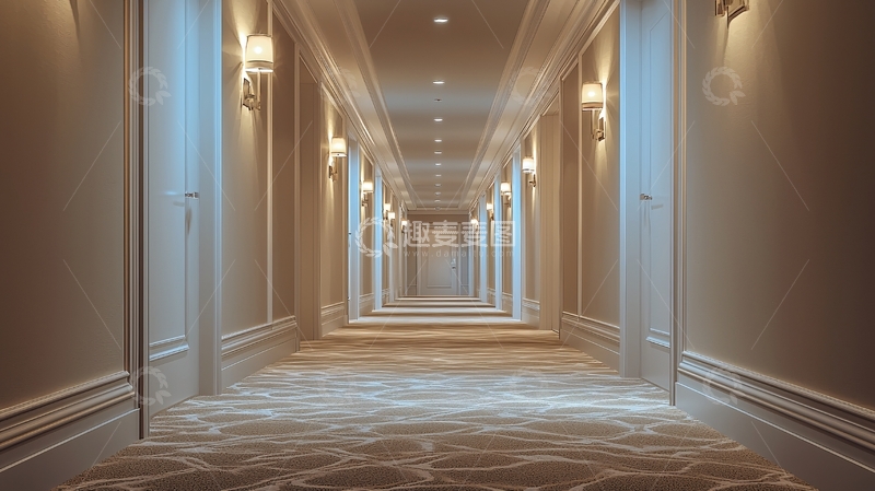 高清大图下载【趣麦麦图】酒店走廊视角